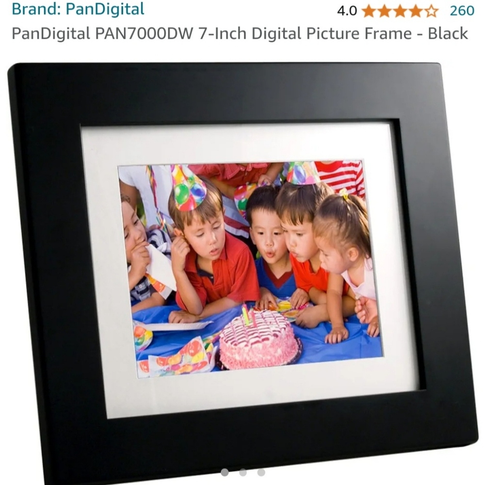 Pandigital 7000DW moving photo frame with alarm